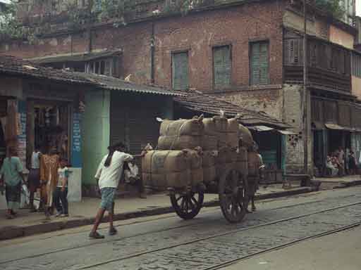 Straatbeeld in Calcutta