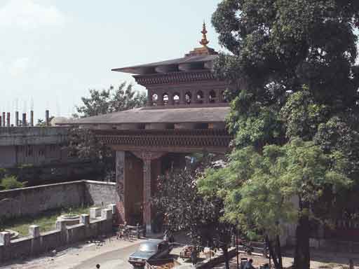 De grens India - Bhutan